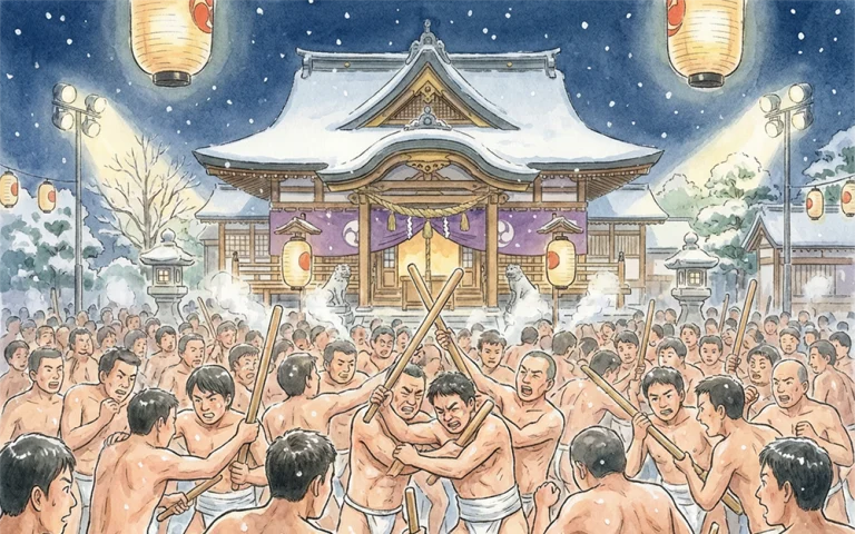 『2月第3土曜』 数千人が褌姿で宝木を奪い合う。岡山・西大寺の勇壮な「はだか祭り」