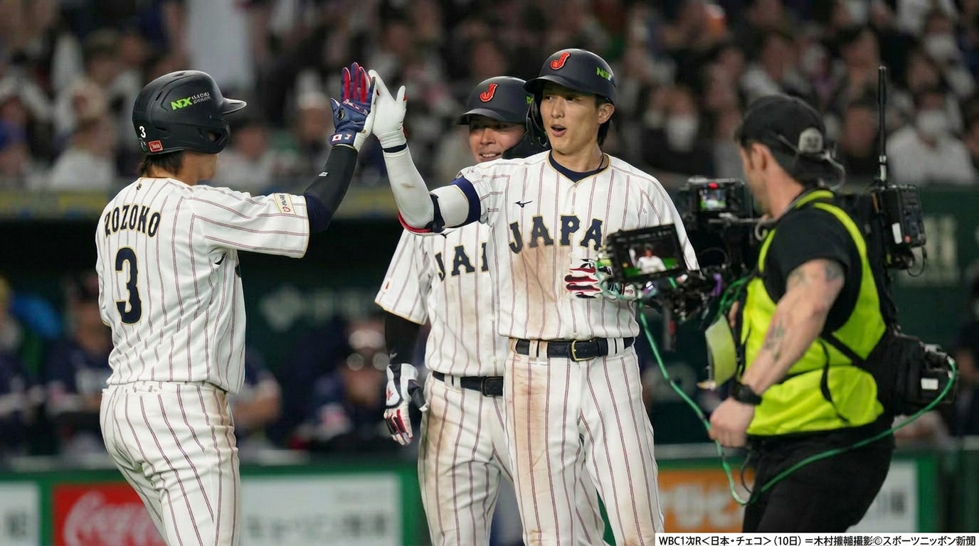 侍ジャパン、1次ラウンド全勝──8回に9得点の猛攻でチェコを圧倒