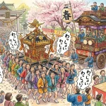 『3月中旬〜4月』 五穀豊穣を祈る春の訪れ。神輿と山車が街を練り歩く春祭り
