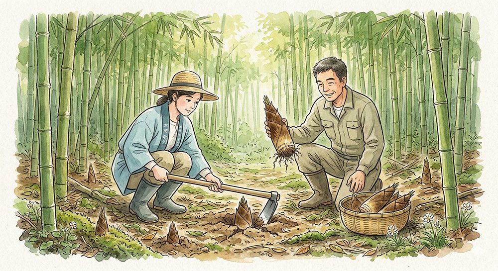 『4月下旬』地面の下の春を掘る――タケノコ狩りと日本の味覚狩り文化