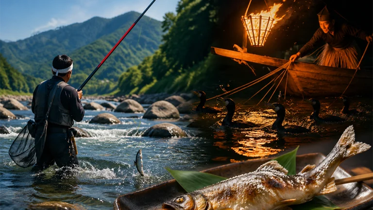『6月1日』川で鮎を釣り、鵜が魚を捕る――日本の夏の川漁文化