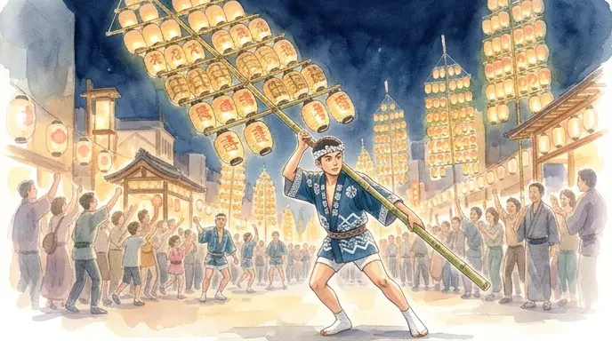 『8月3日〜6日』竿の先に灯る稲穂の光――秋田竿燈まつり