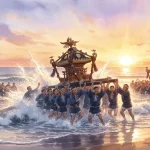 『7月20日』夜明けの海に神輿が入る――寒川神社の浜降祭