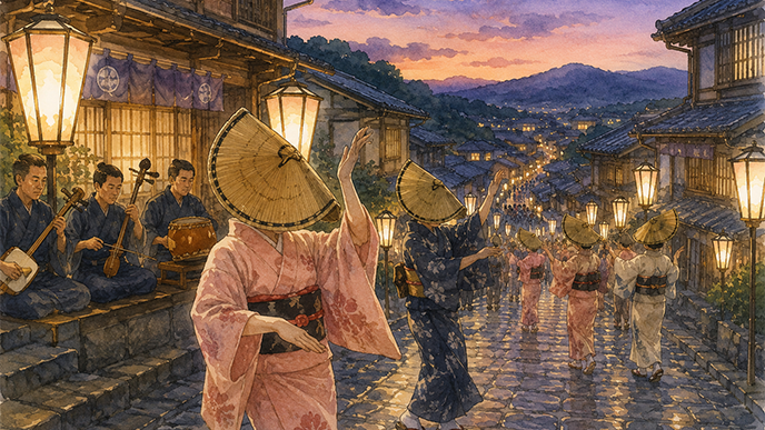 『9月1日〜3日』胡弓と編み笠の踊り――富山・おわら風の盆