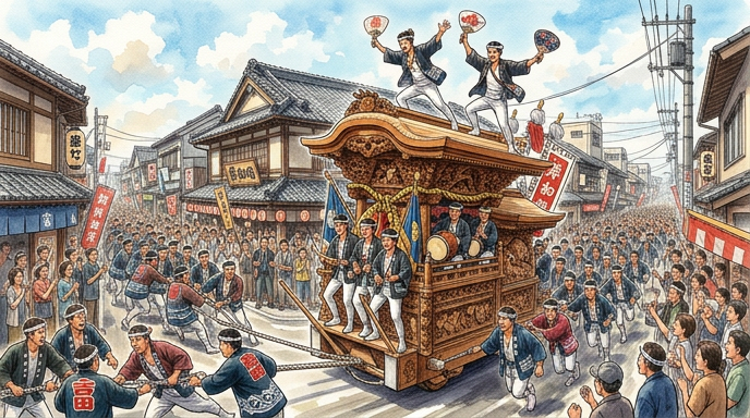 『9月19日〜20日』4トンの地車が街角を駆ける――大阪・岸和田だんじり祭