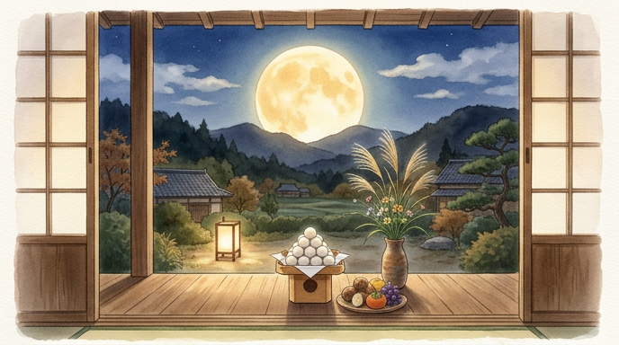 『9月25日』ススキと月見団子を供える夜――十五夜・お月見