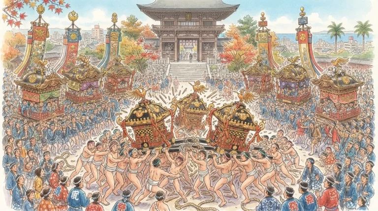 『10月14日〜15日』神輿をぶつけ合い神を喜ばせる――兵庫・灘のけんか祭り